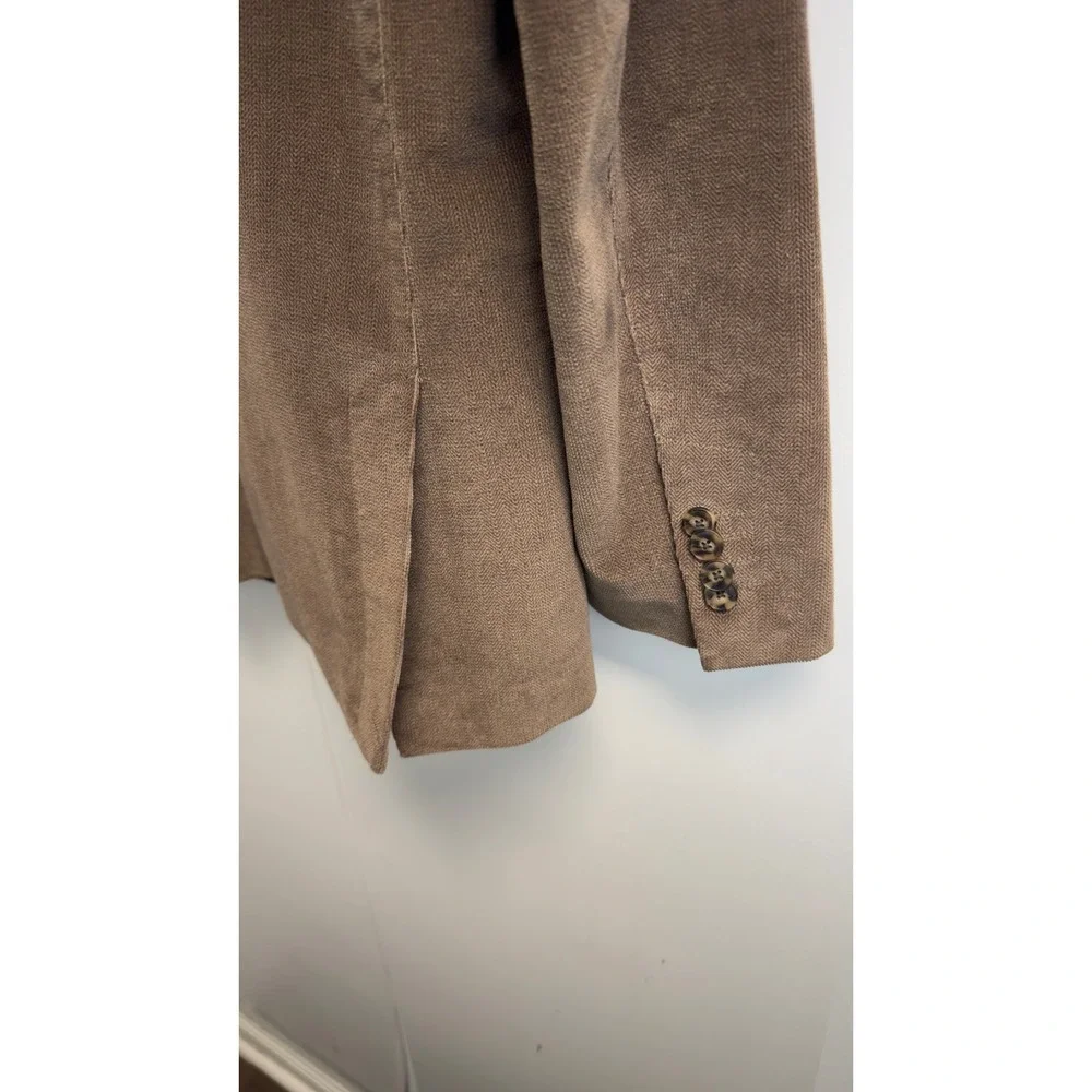 Joseph Abboud Mens‎ Brown Herringbone Corduroy Blazer Sport Coat Large 2-Button